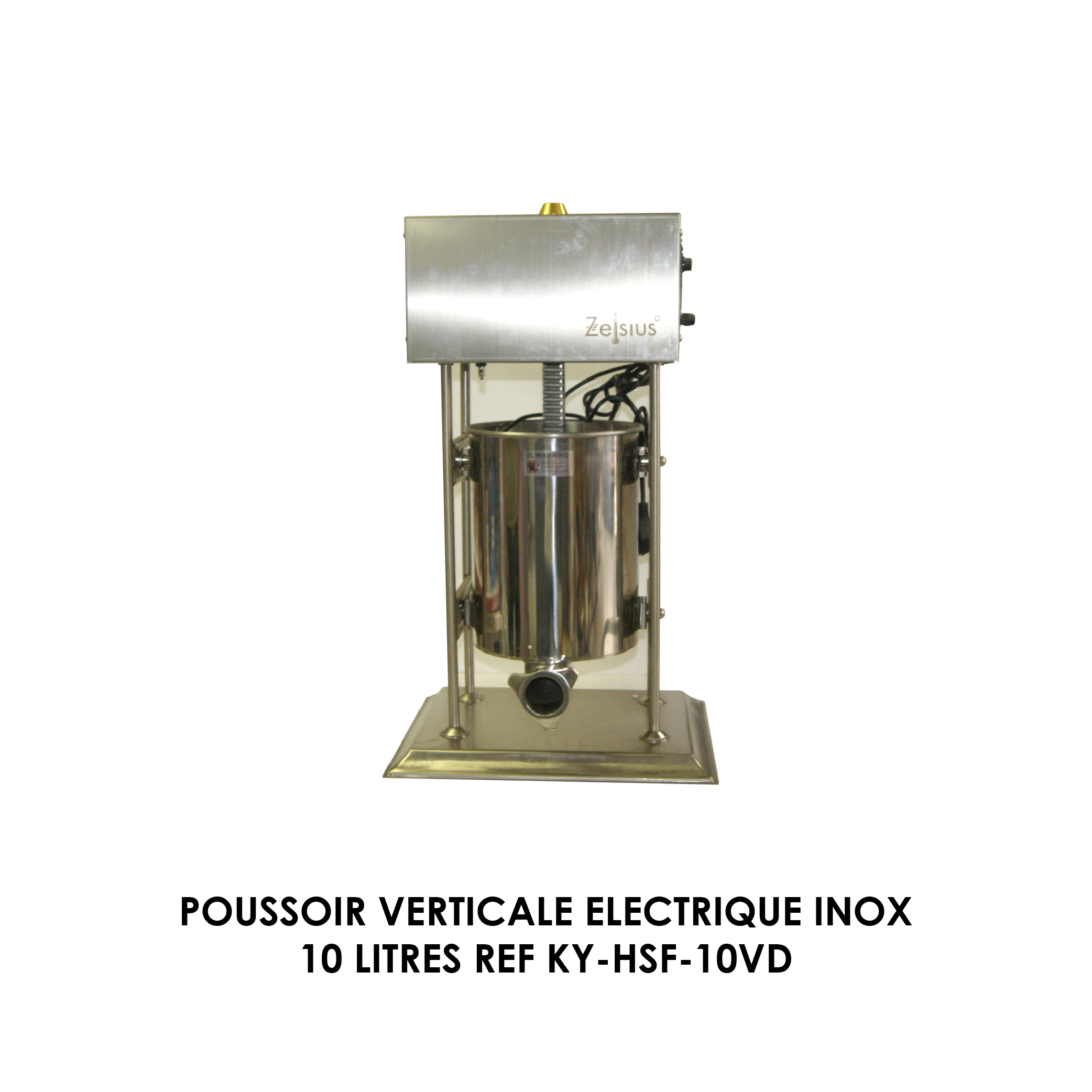 POUSSOIR VERTICALE ELECTRIQUE INOX 10 LITRES REF KY-HSF-10VD